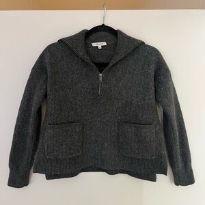 Madewell Merino Wool Blend Charcoal Knit Sweater